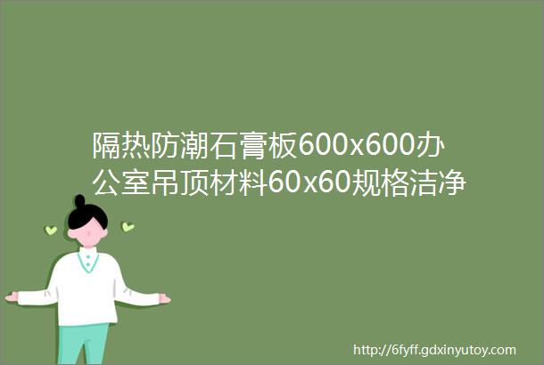 隔热防潮石膏板600x600办公室吊顶材料60x60规格洁净天花板